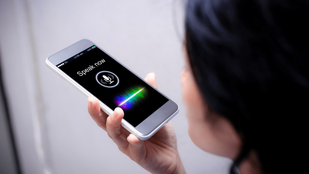 woman using Voice Search Optimization on their phone